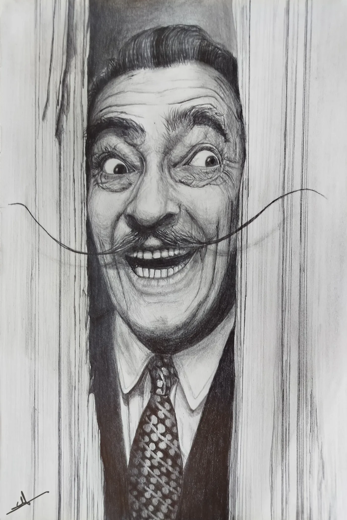 Dali N°05, portrait graphite par Jeremy MORIN