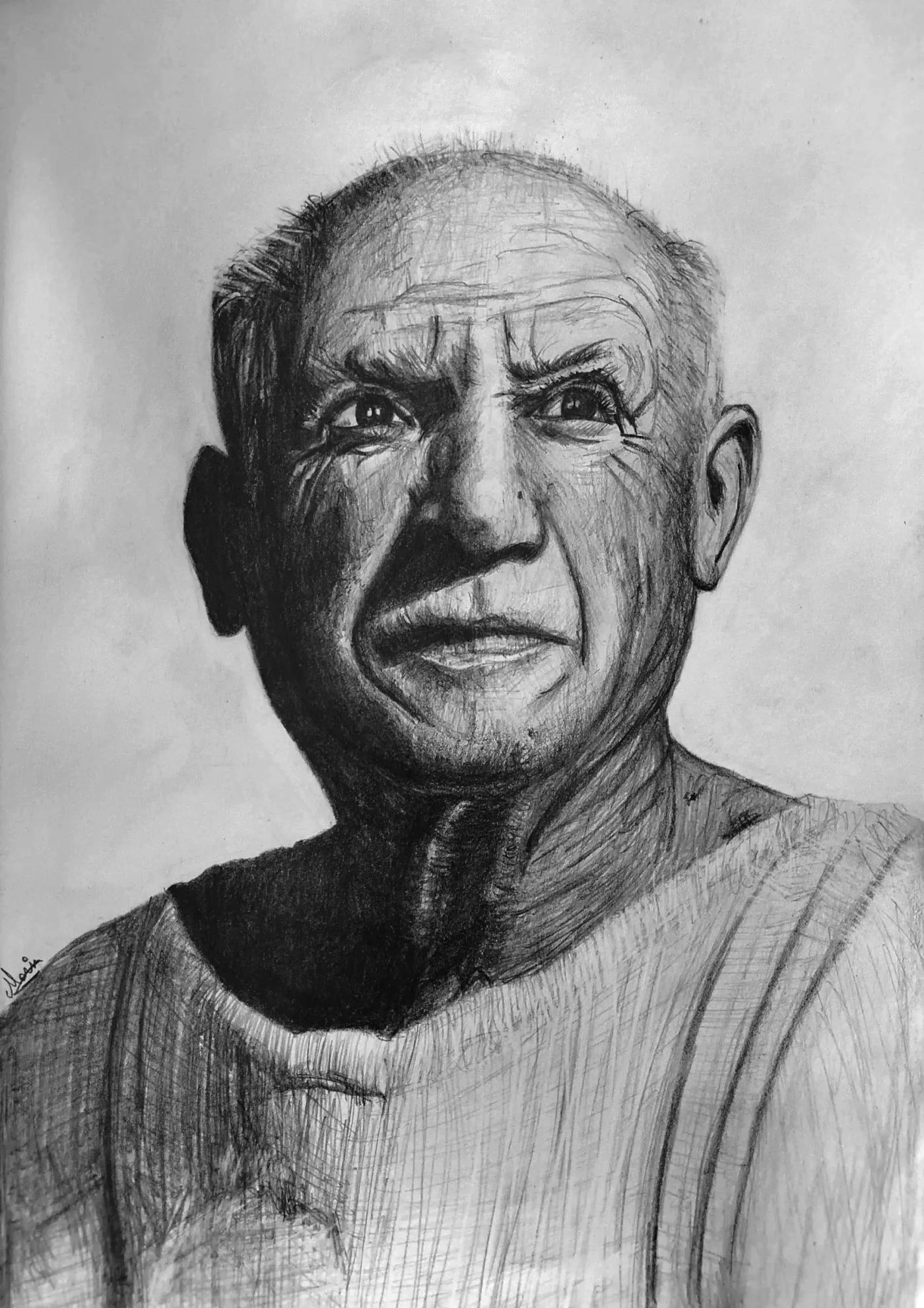 Pablo Picasso N°01, portrait graphite par Jeremy MORIN