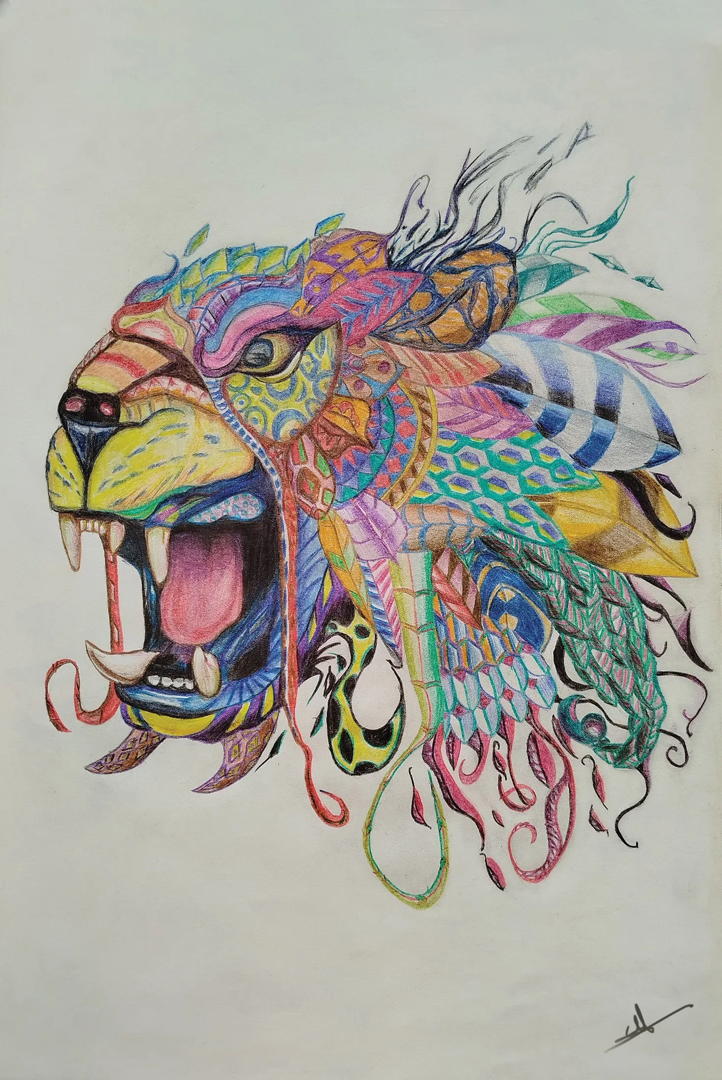 Lion en couleur